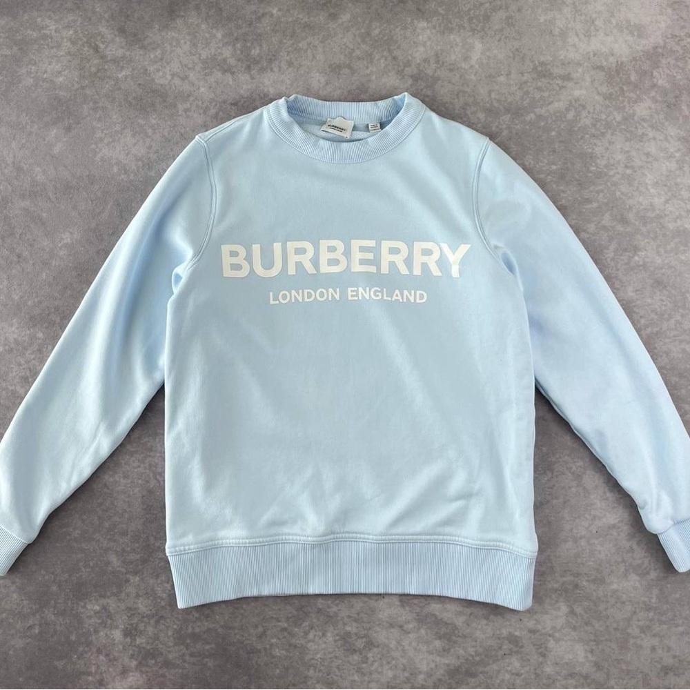 Burberry Logo Print Long Sleeve Sweatshirt S Size